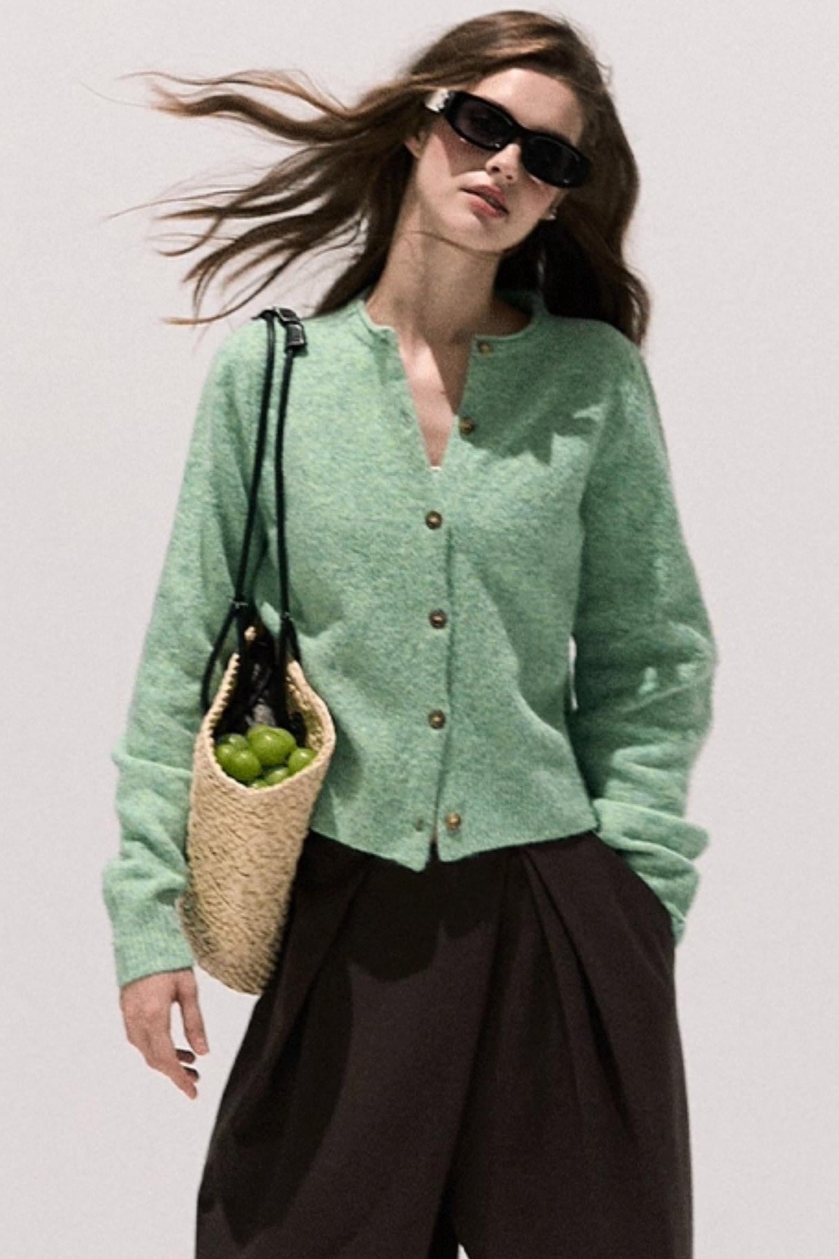 Vintage Wool Crewneck Cardigan