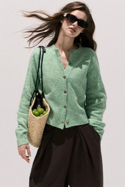 Vintage Wool Crewneck Cardigan