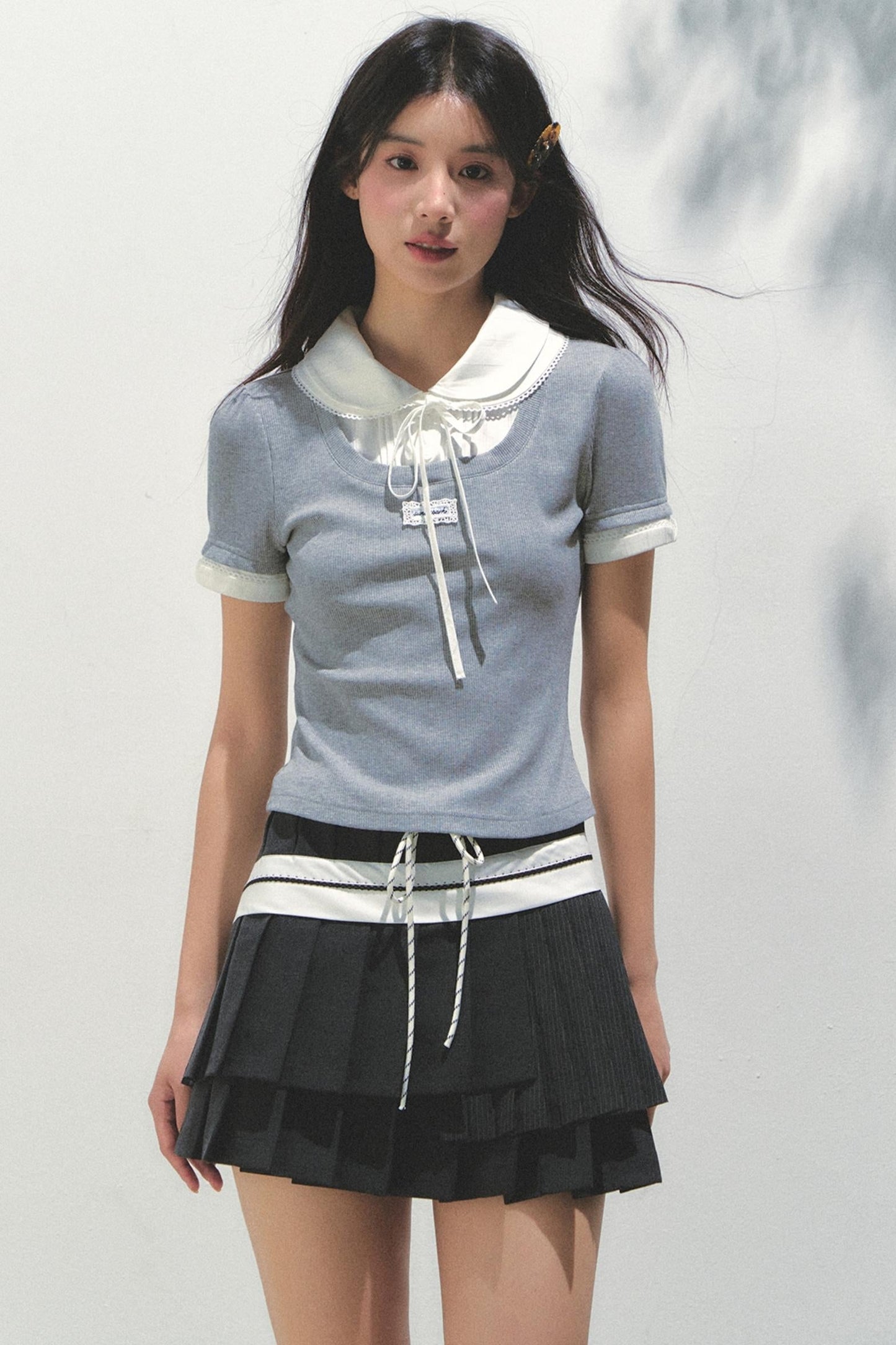 Casual Patchwork Knit Tee