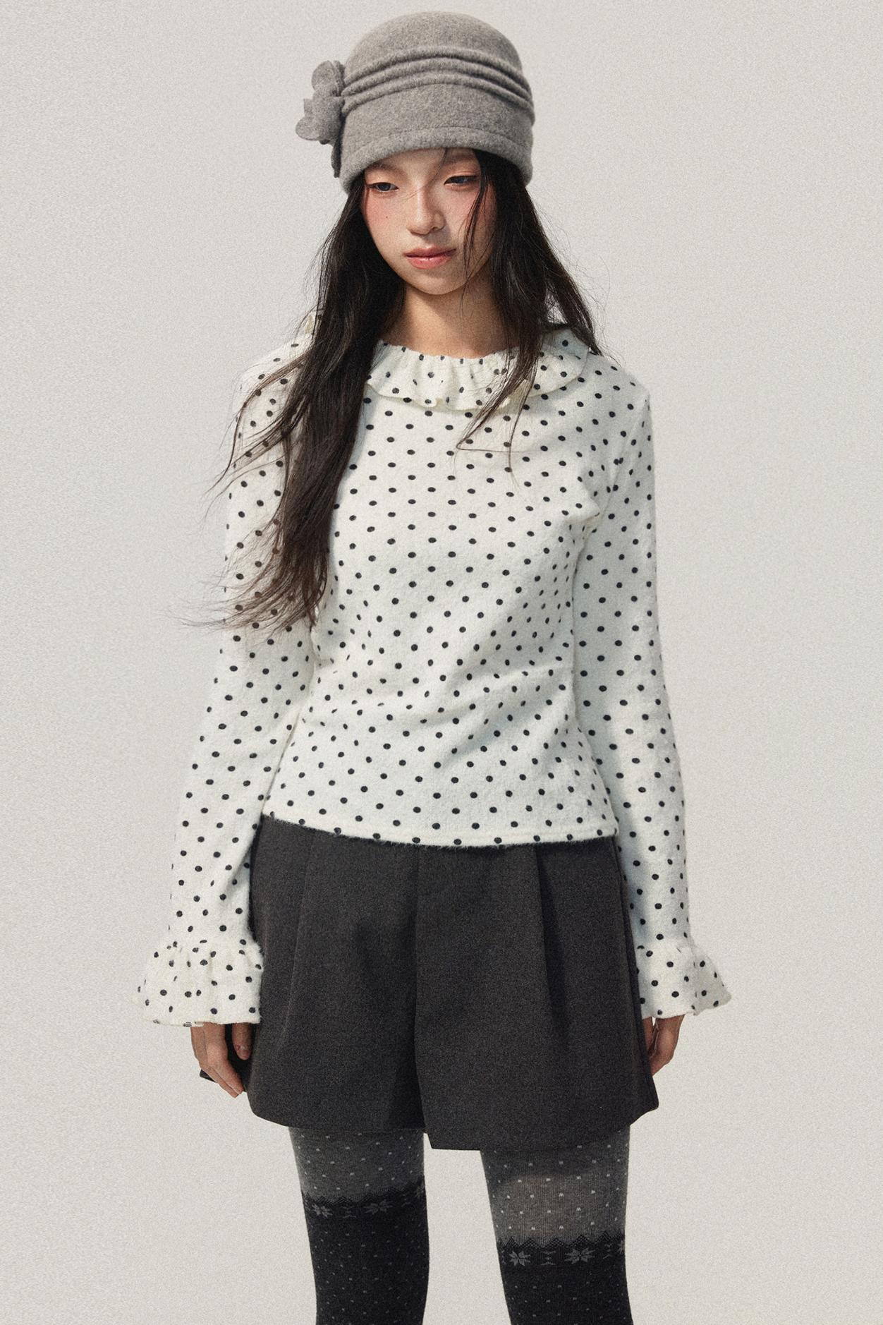 Gray Wool A-Line Suit Shorts