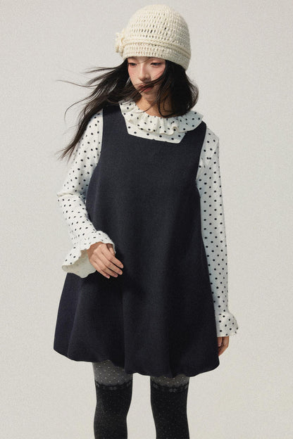 Grey Bubble Hem Sleeveless Dress