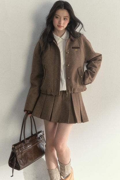 Vintage Houndstooth Reversible Jacket Set-Up