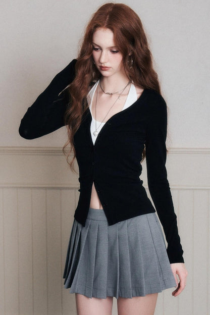 Timeless Grey A-Line Skirt