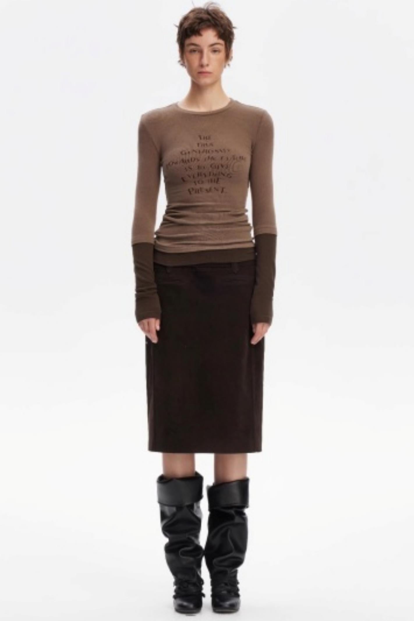 Layered Letter Print T-Shirt