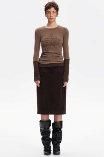 Layered Letter Print T-Shirt