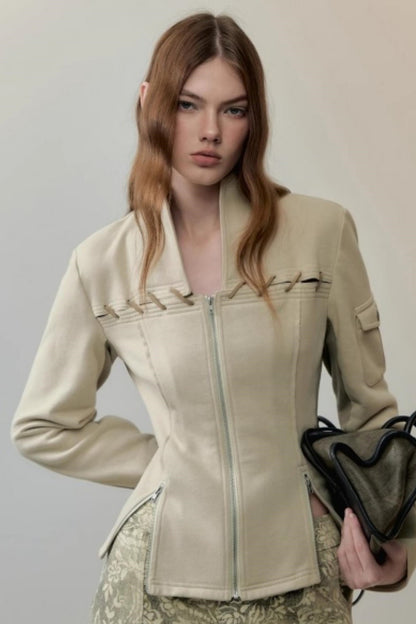 Velvet Rope Suede Sweatshirt