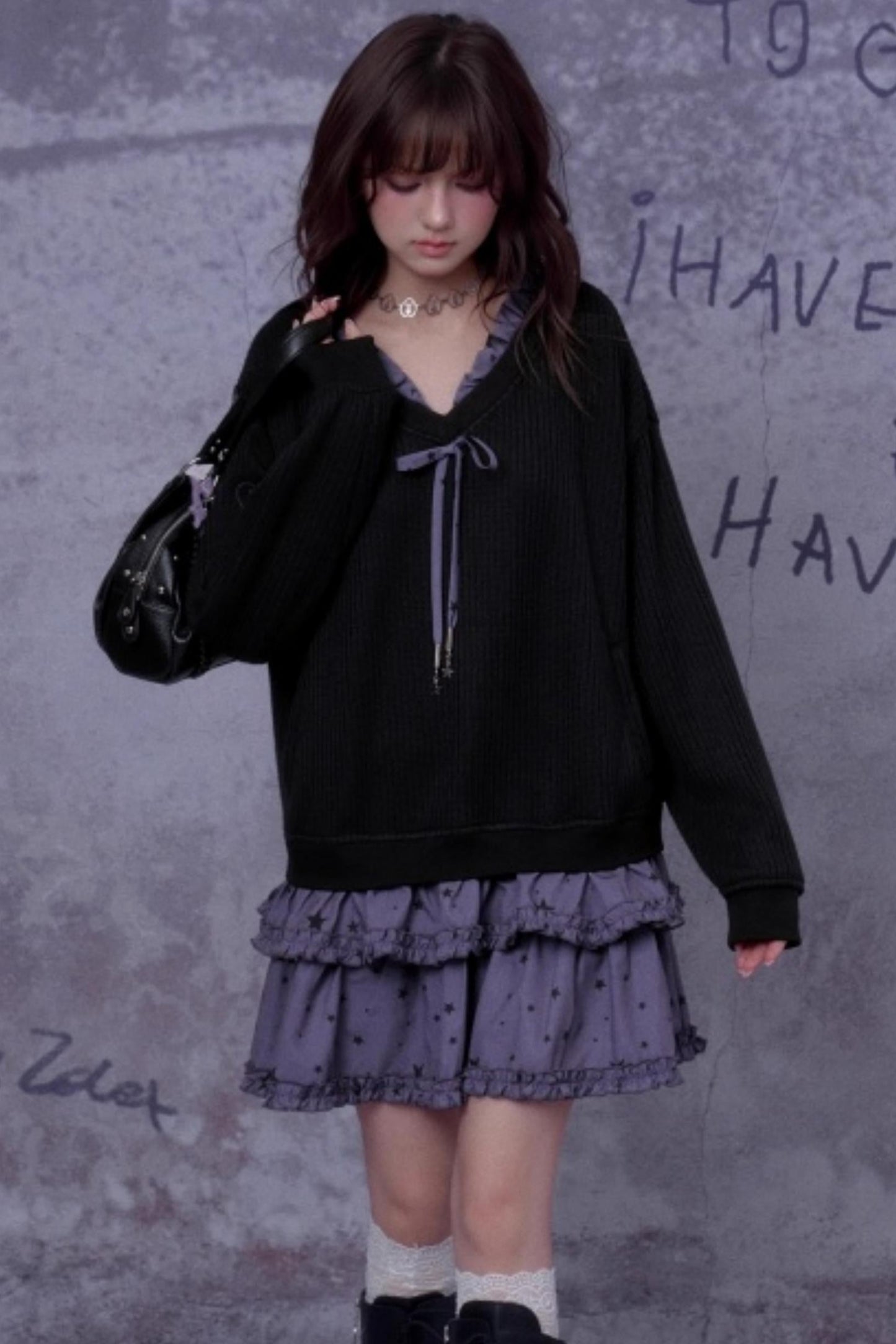 Little Witch Knitted Patchwork Dress