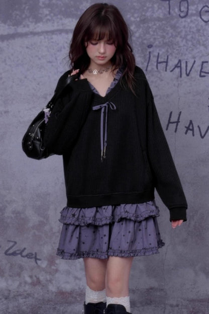 Little Witch Knitted Patchwork Dress