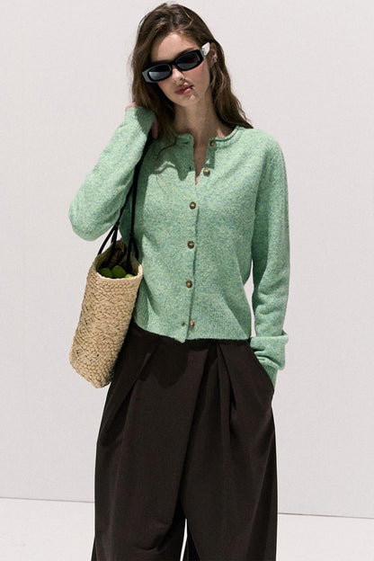 Vintage Wool Crewneck Cardigan