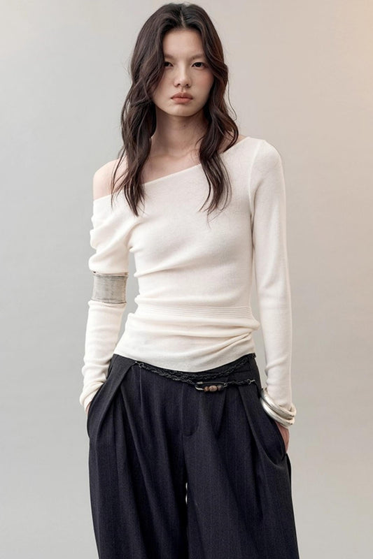 Cloud Yarn Long-sleeved Top