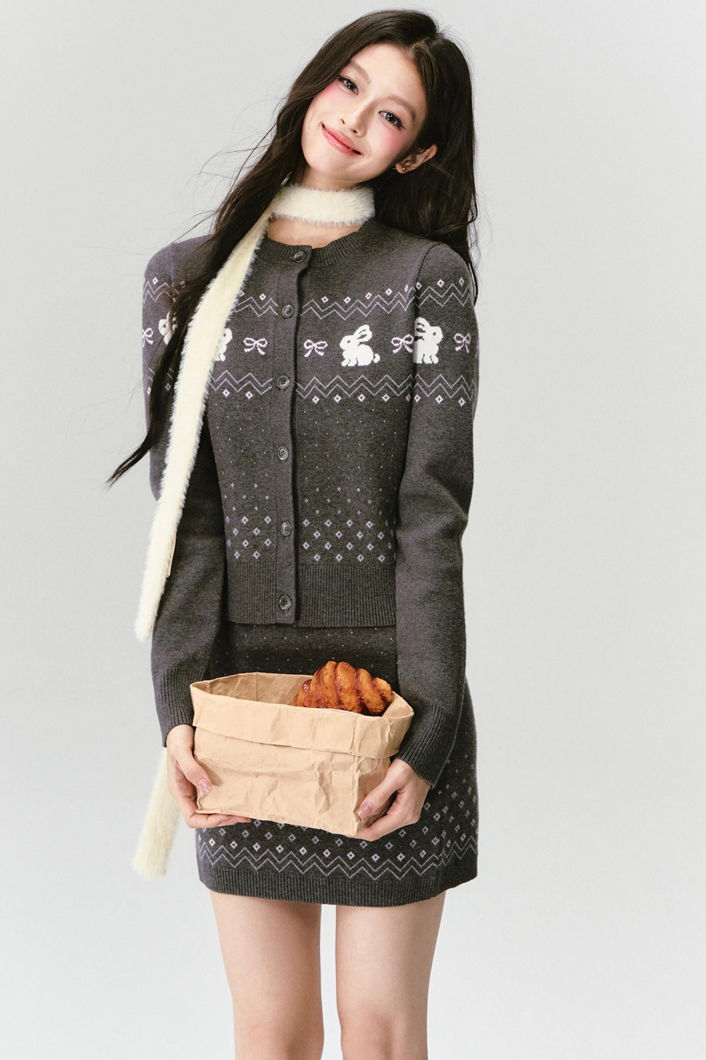 Isle Knit Top And Skirt Set-Up