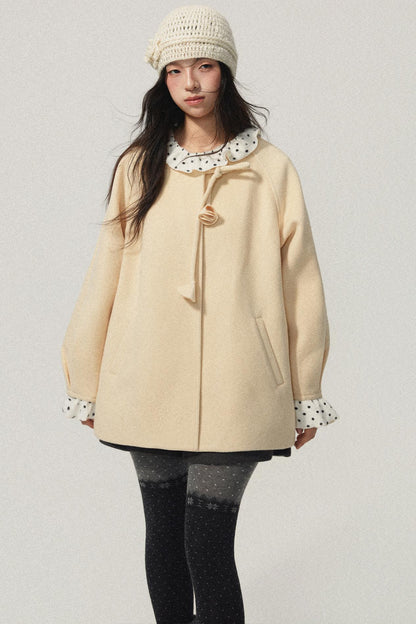 Ruffled Neck Polka Dot Top