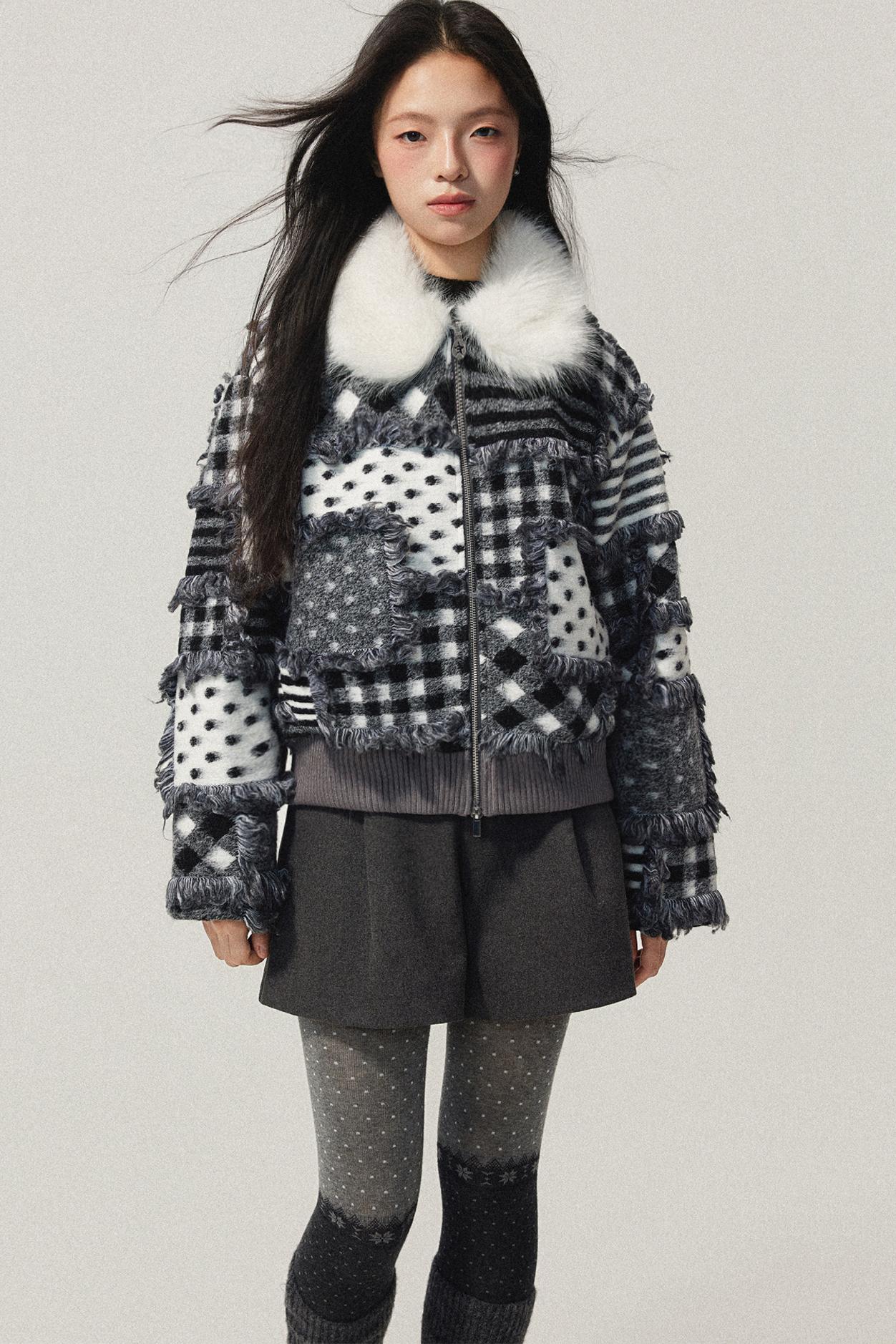 Gray Wool A-Line Suit Shorts