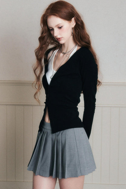 Timeless Grey A-Line Skirt