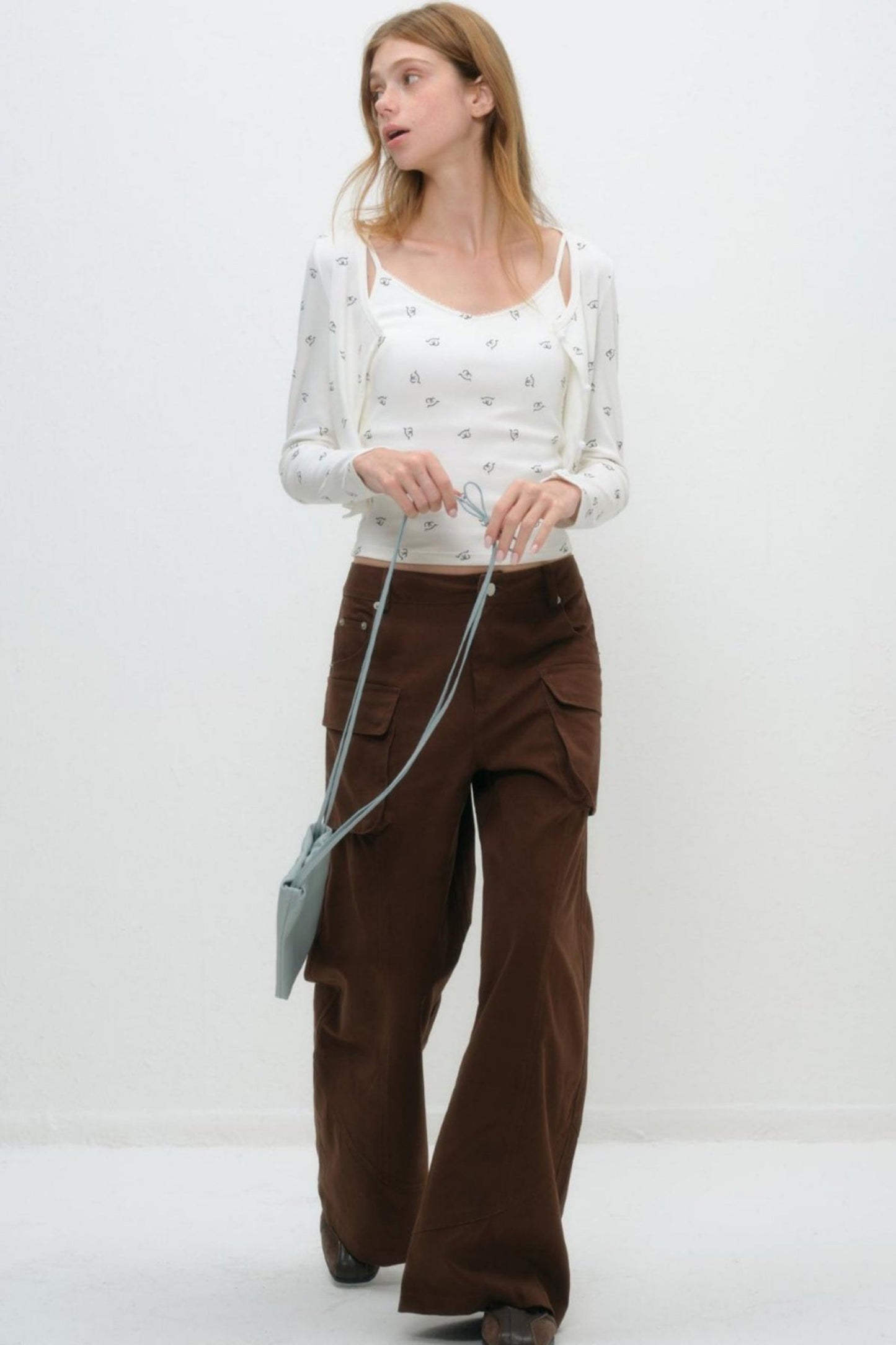 Whimsical Smile Tank & Cardigan Set