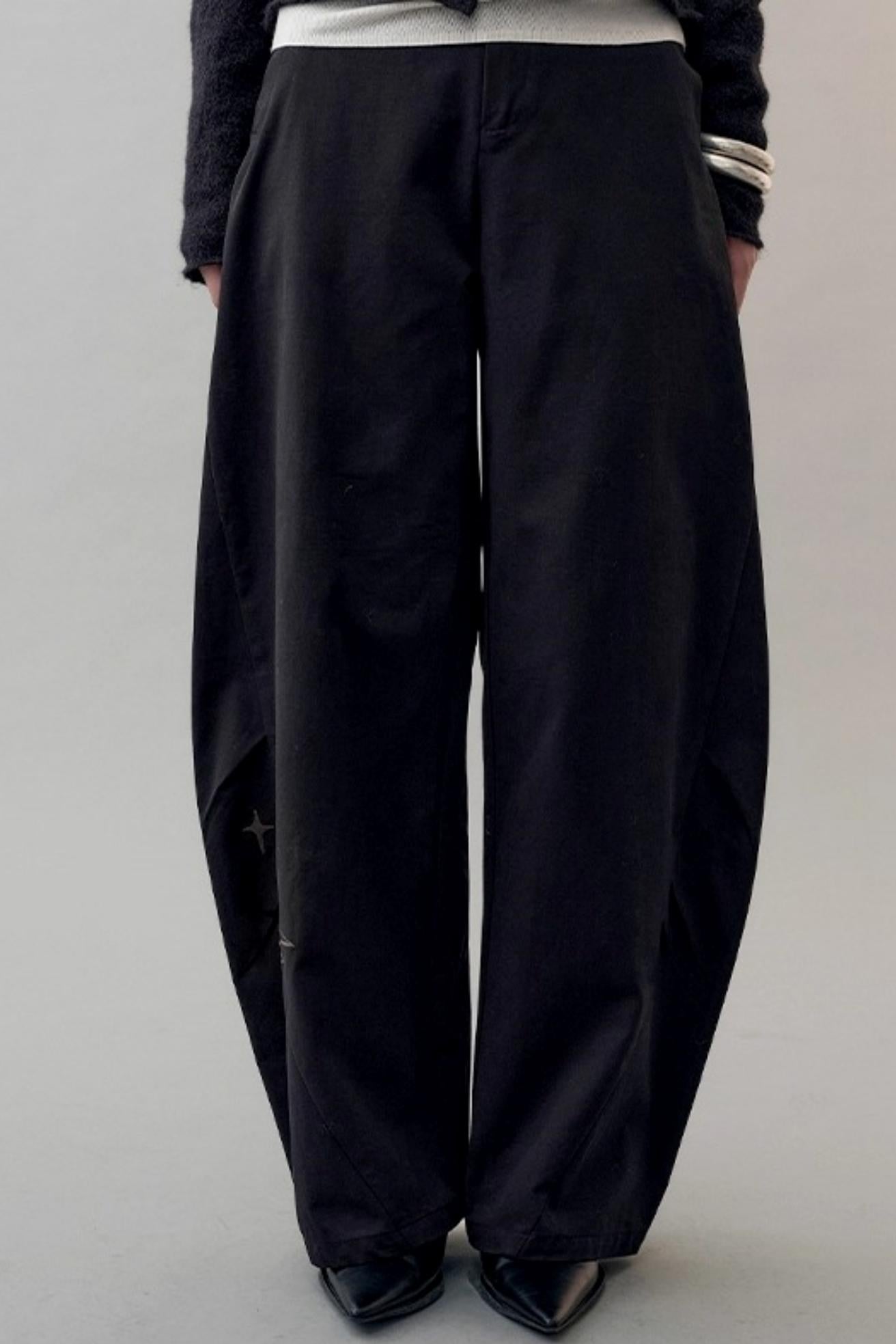 Star Bird Embroidered Loose Pants