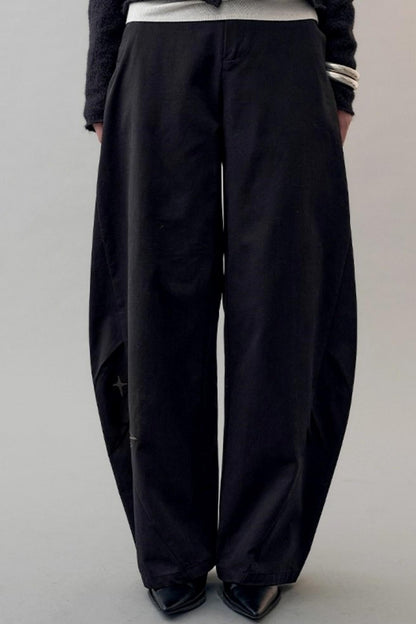 Star Bird Embroidered Loose Pants