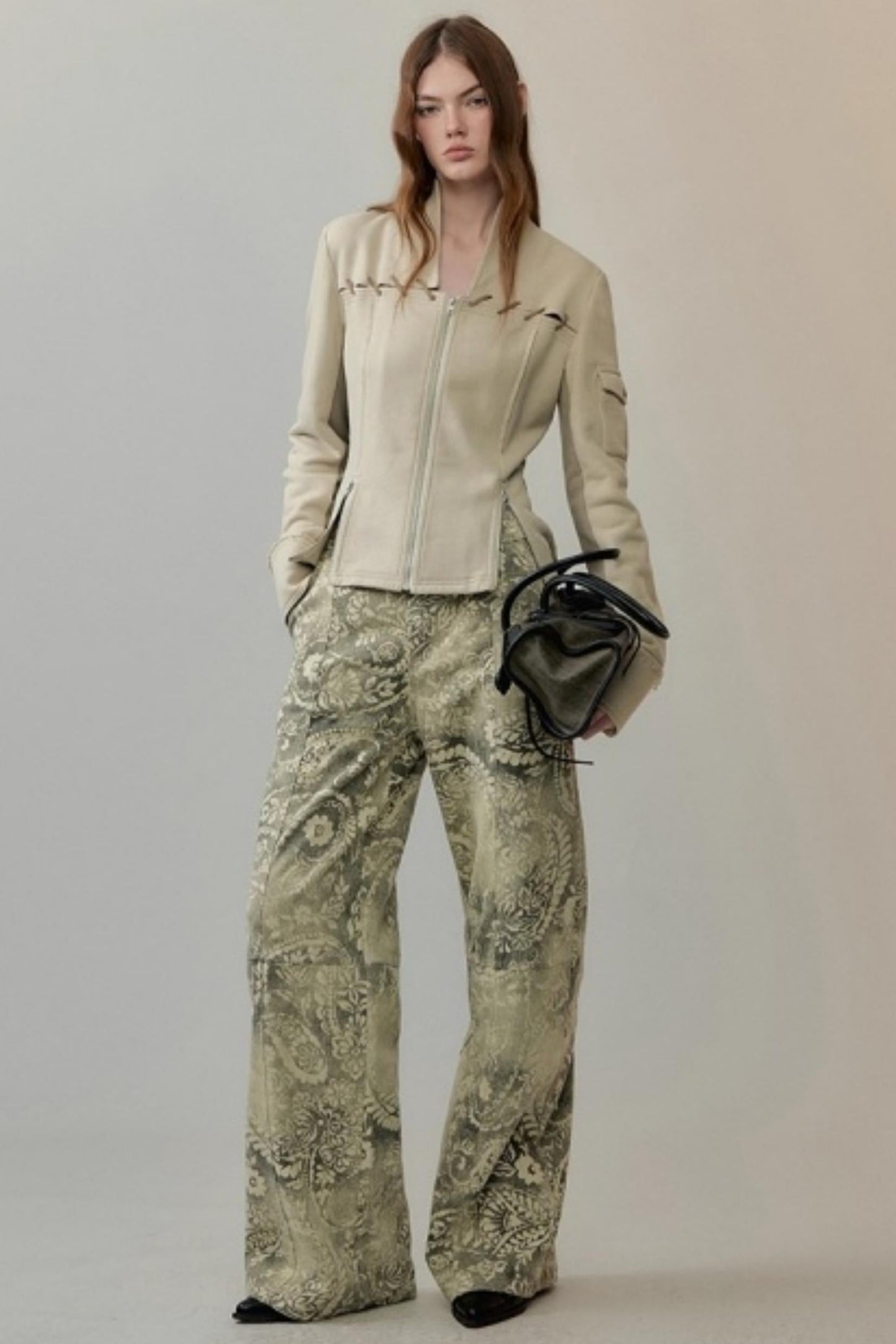 Velvet Rope Suede Sweatshirt