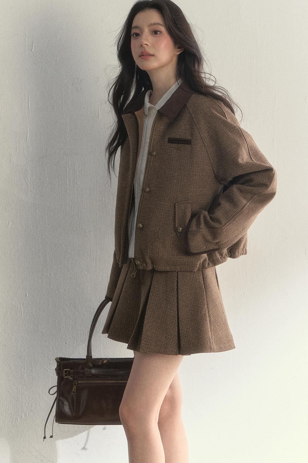 Vintage Houndstooth Reversible Jacket Set-Up