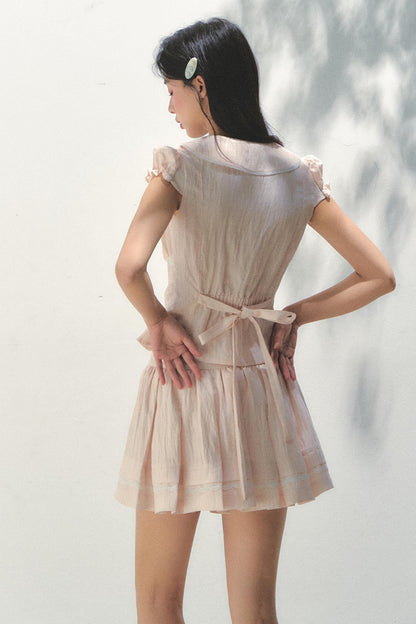 Pink Navy Top Skirt Set-Up