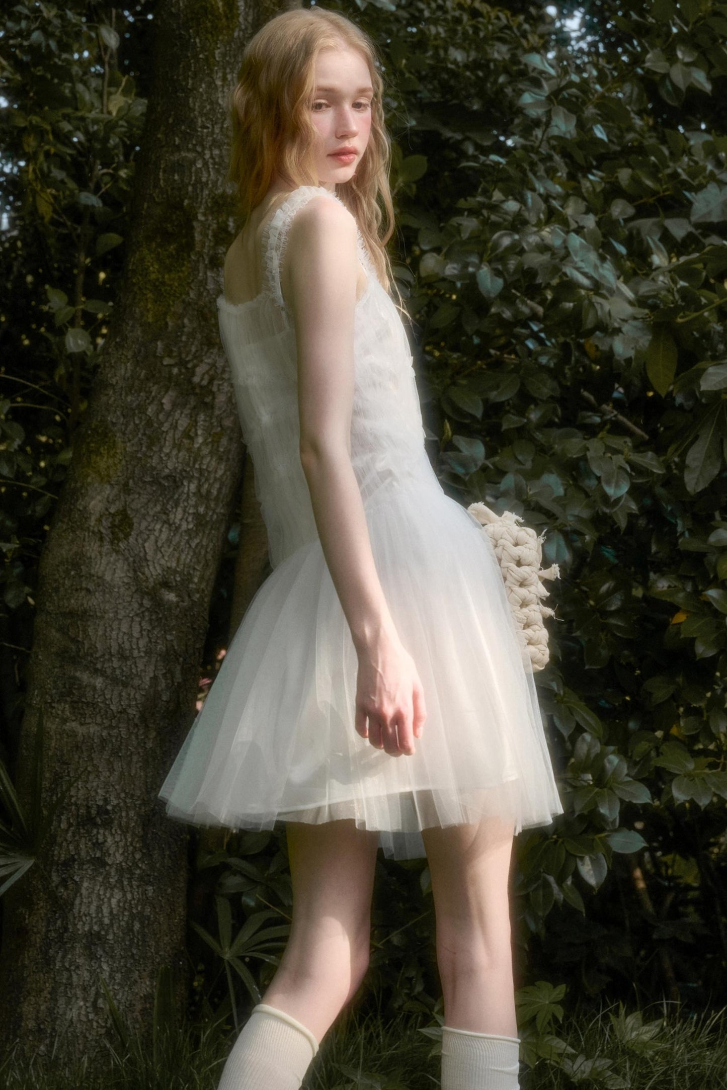 Fluffy Summer Halter Dress