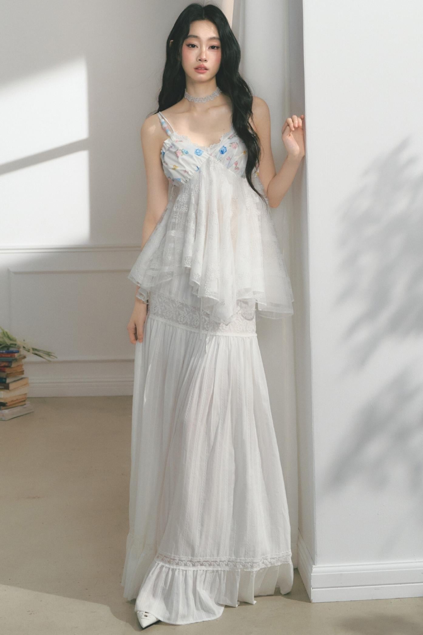 Morning Ruffled Lace Skirt