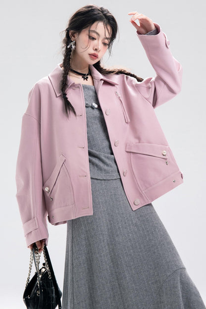 Elegant Rose Twill Jacket