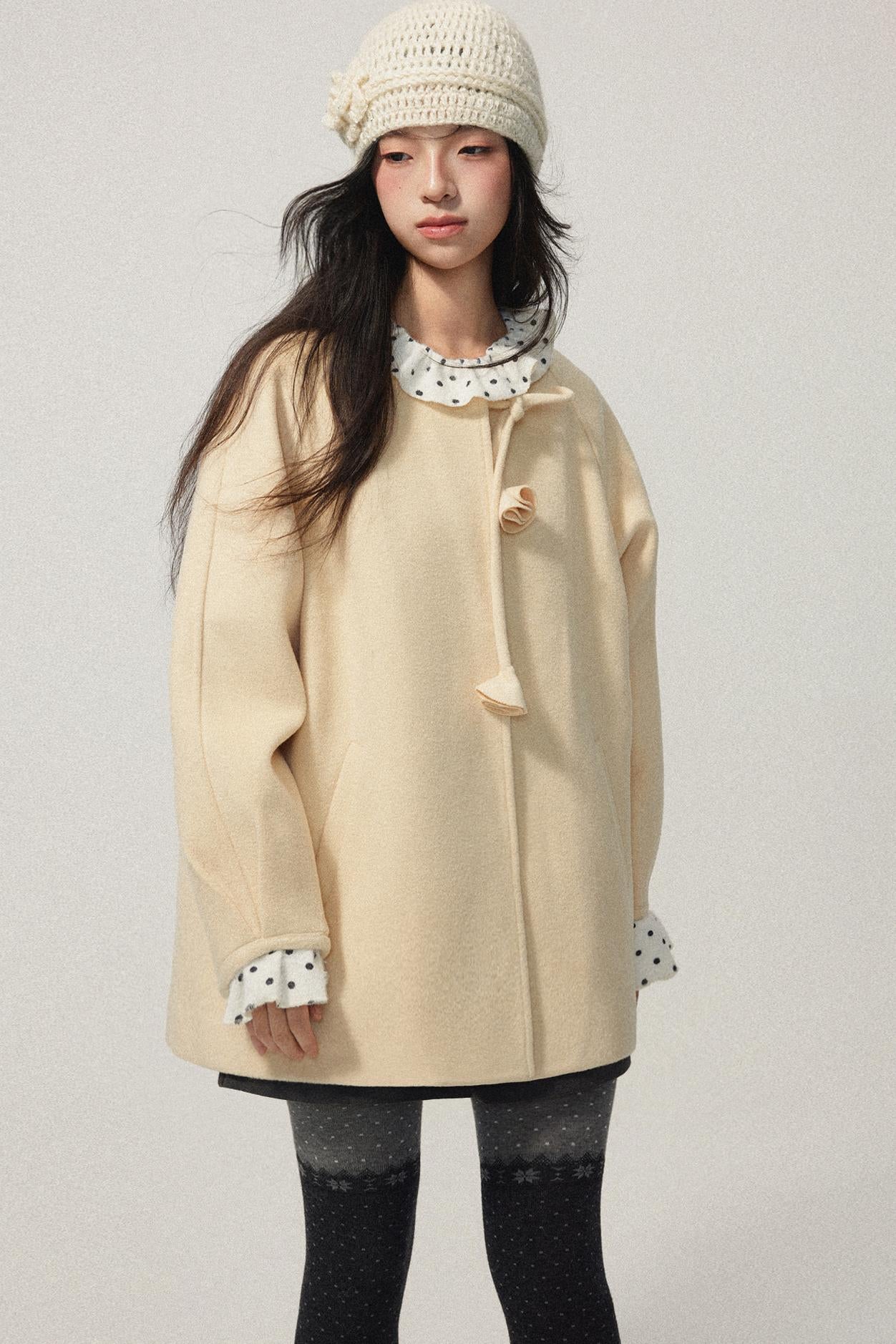 Gray Wool A-Line Suit Shorts