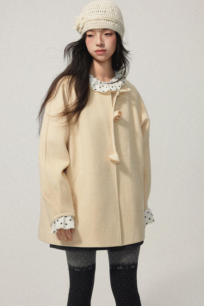 Gray Wool A-Line Suit Shorts