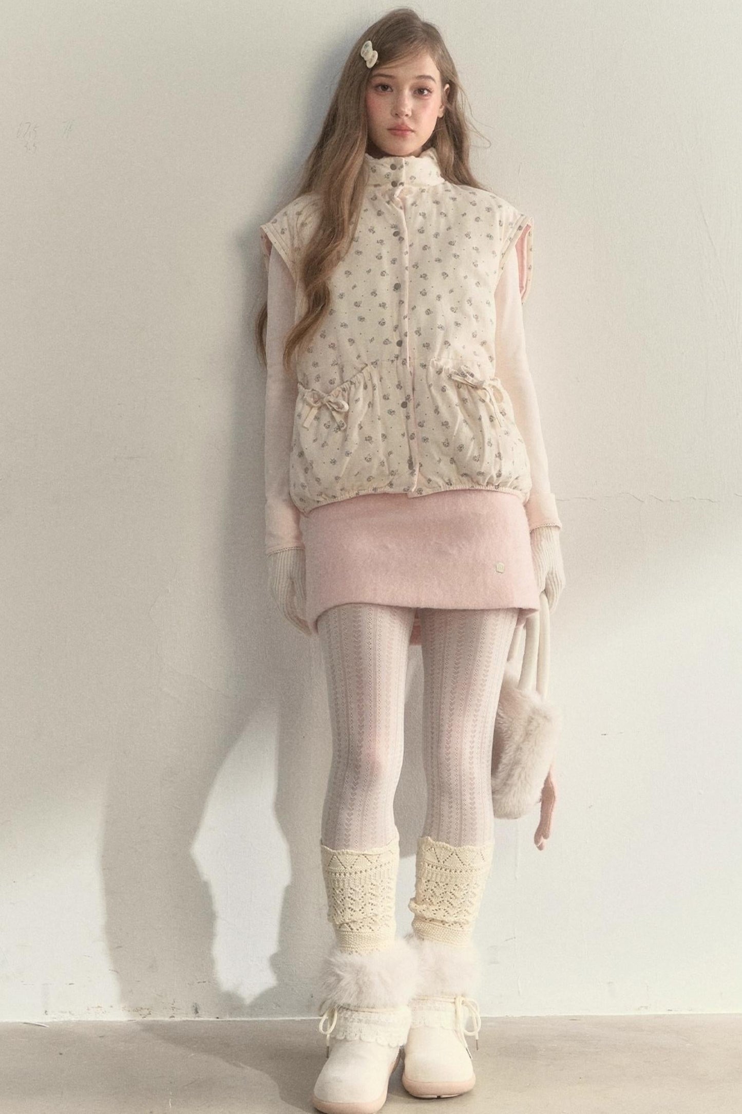 Wool Blend Crochet Layered Woolen Socks