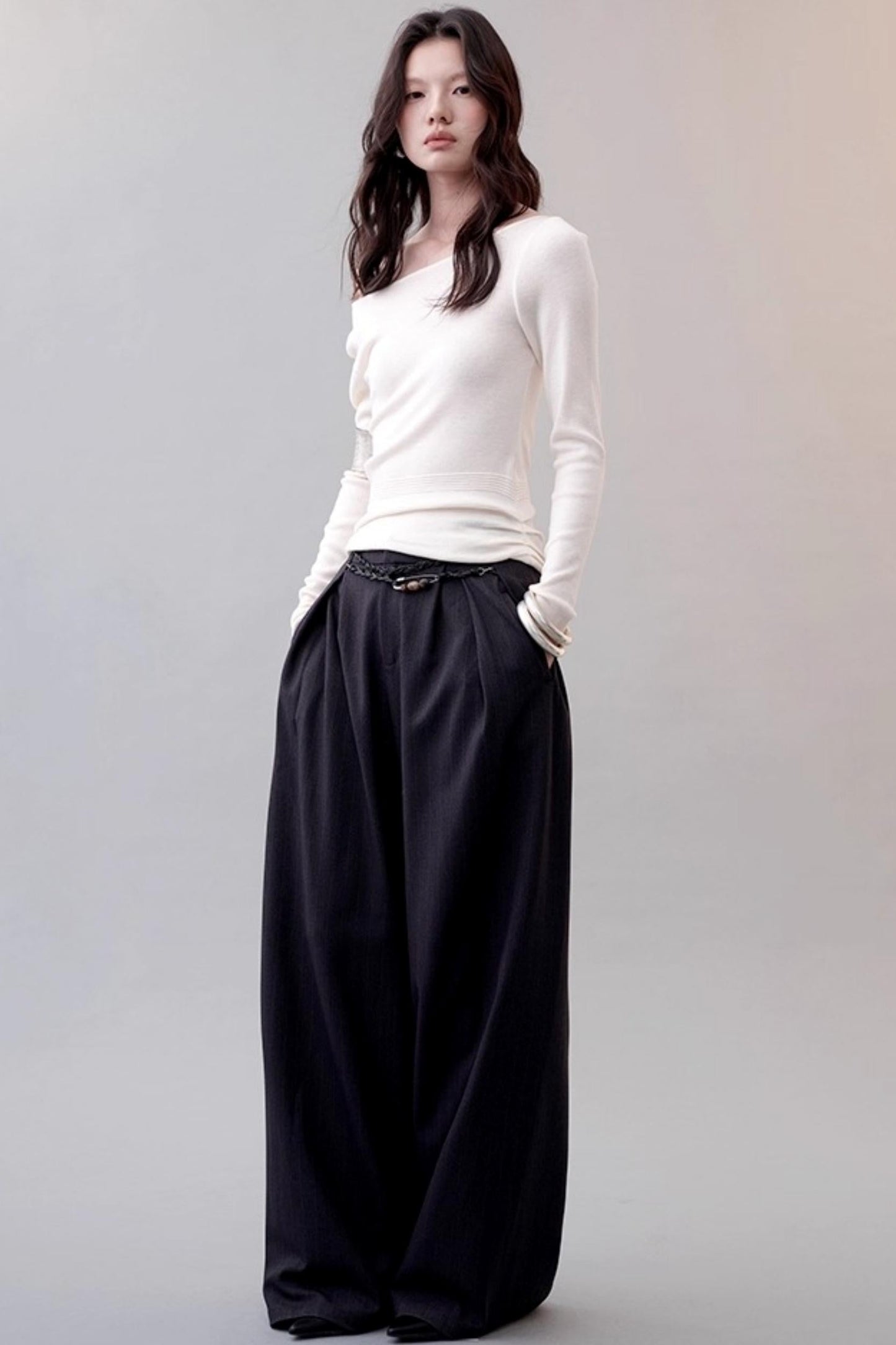 Cloud Yarn Long-sleeved Top