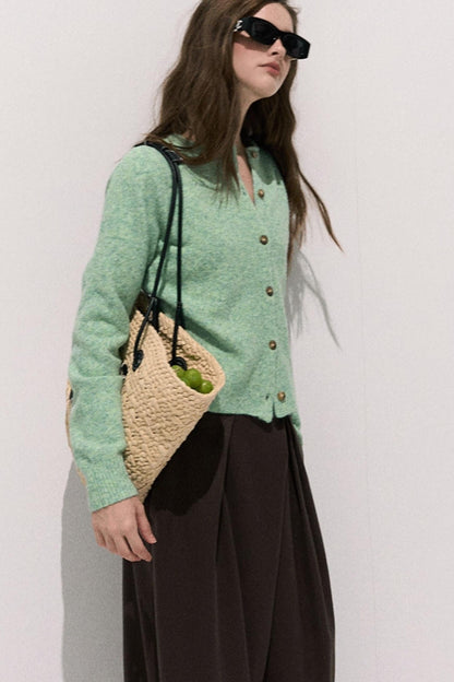 Vintage Wool Crewneck Cardigan