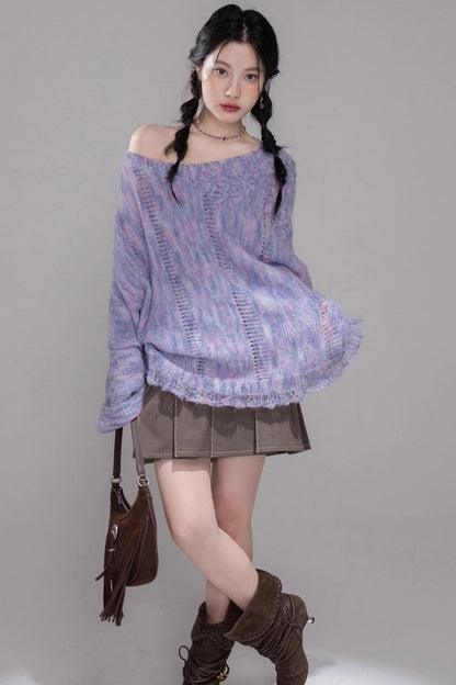 Mist Floral Wool Pullover Top