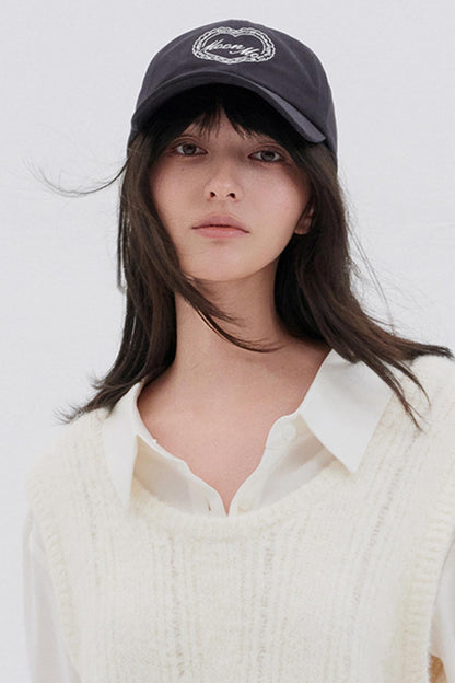 Fashionable Love Letter Embroidered Cap