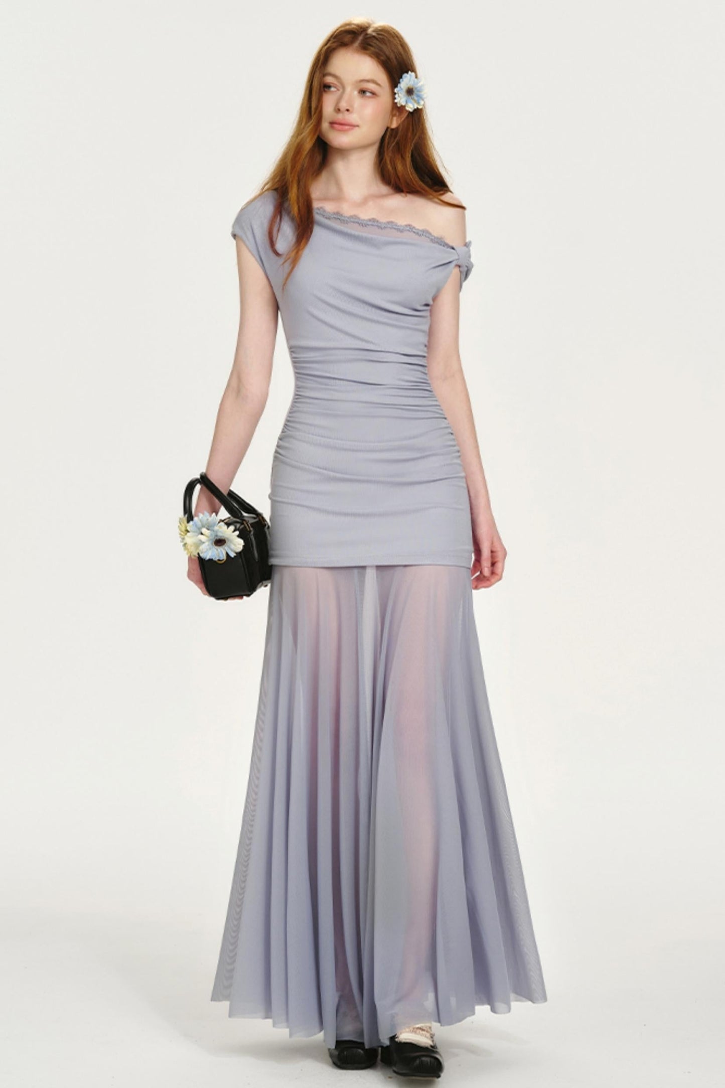 French Collar Fishtail Dress