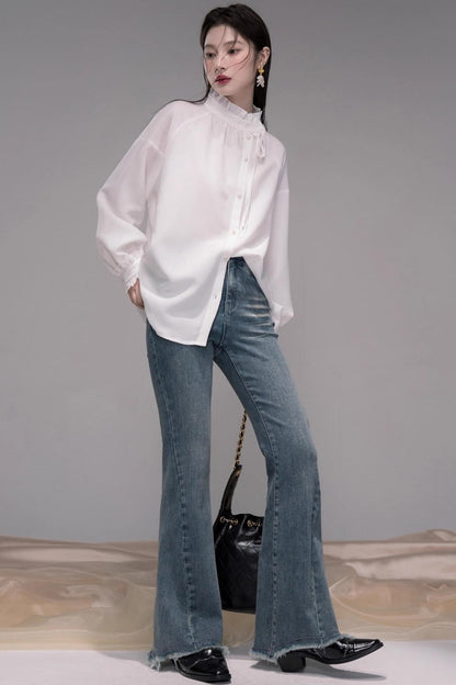 Fringed Turtleneck Shirt