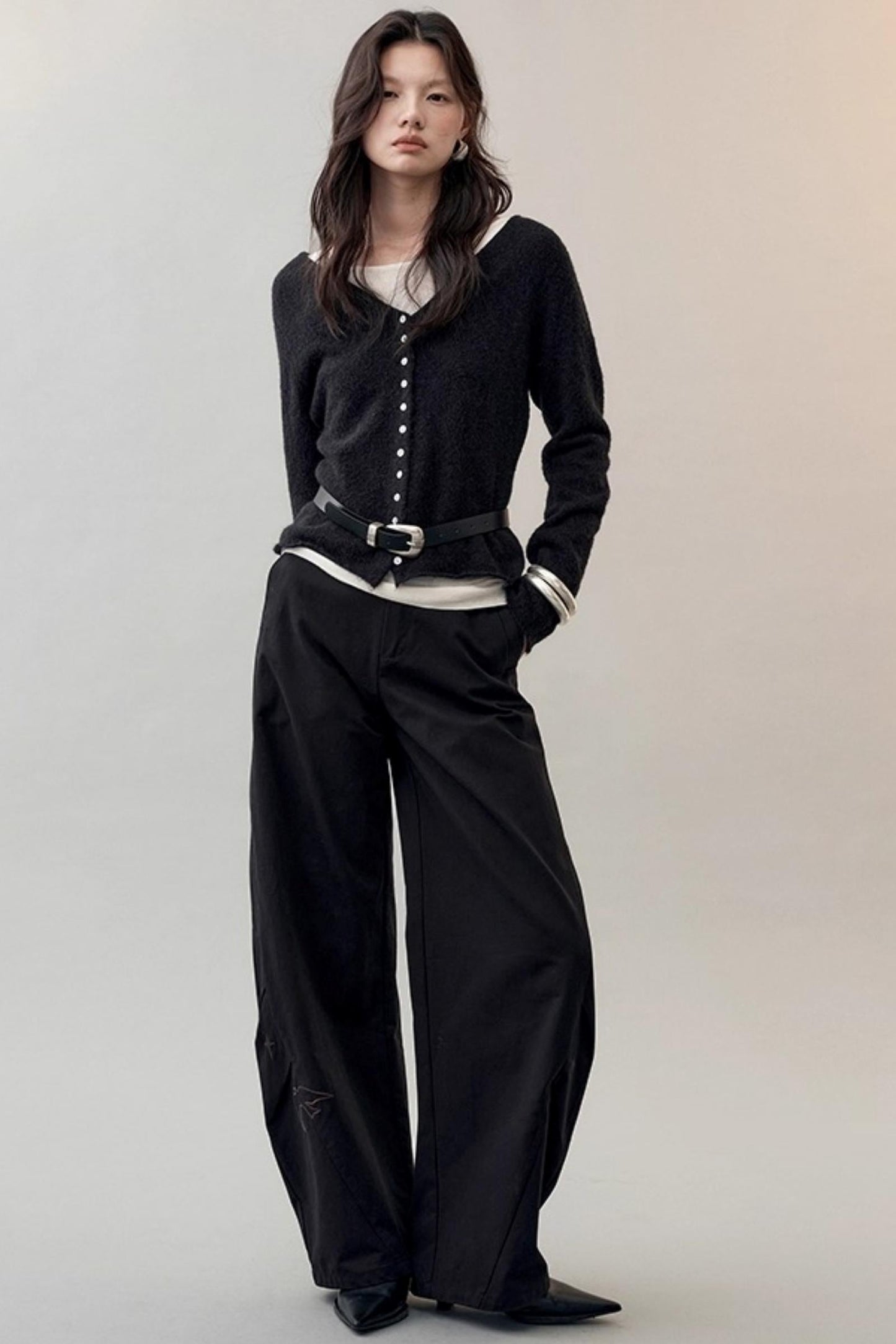 Star Bird Embroidered Loose Pants