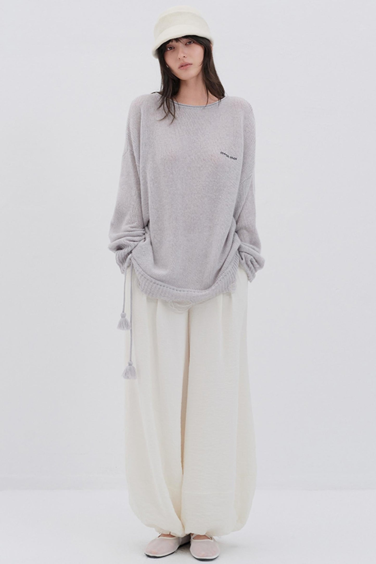 Glitter Wool Blend Knit Top