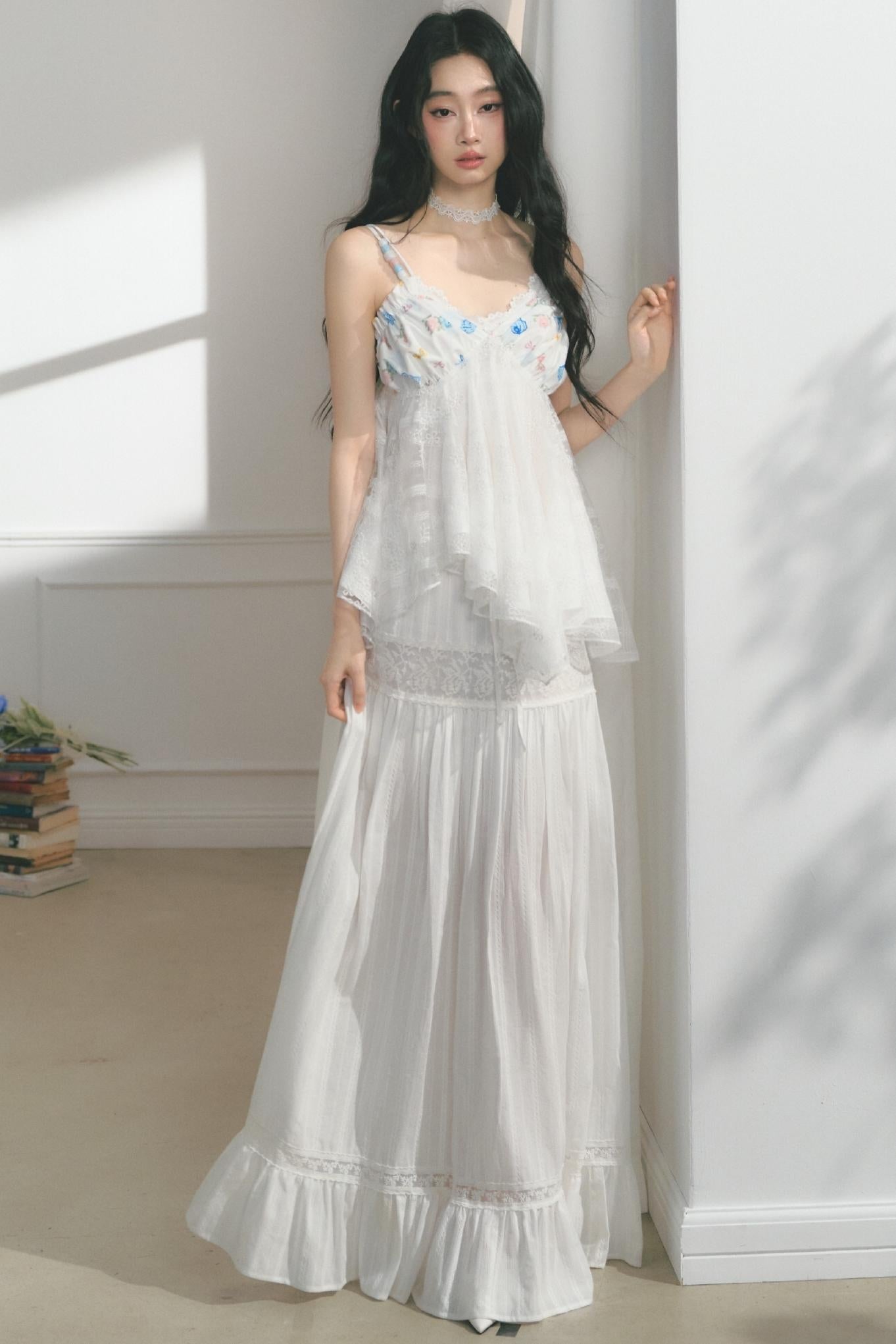 Morning Ruffled Lace Skirt