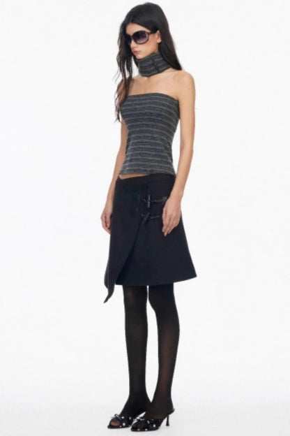 Low-Waist Toggle Skirt