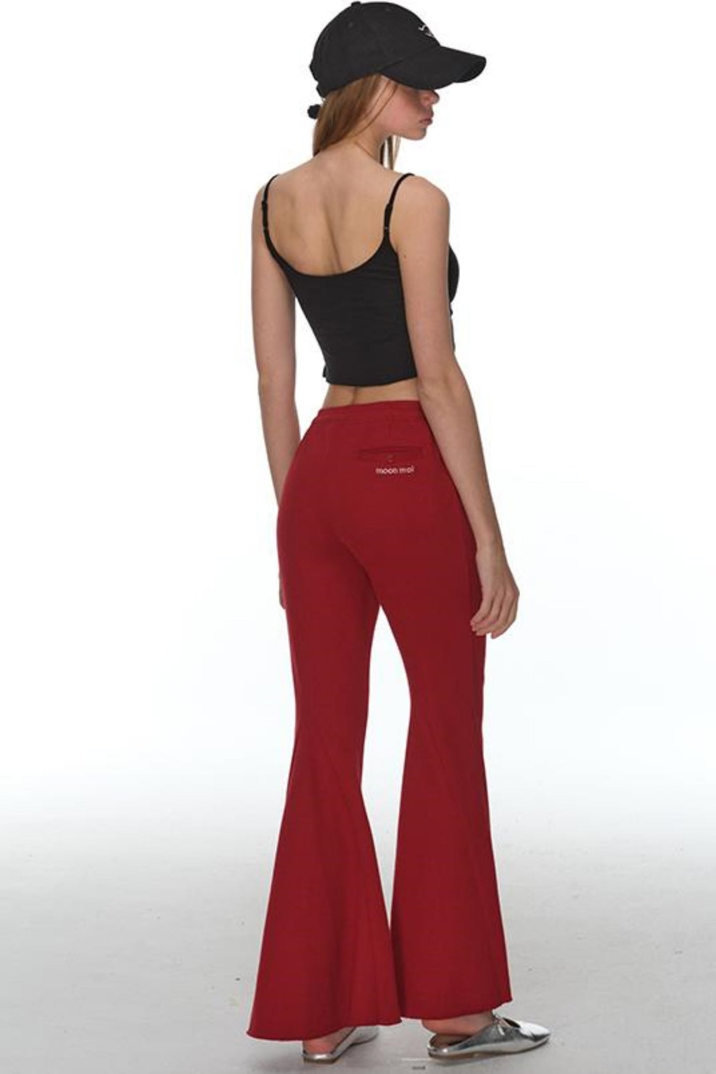 Pink Stretchy Casual Pants