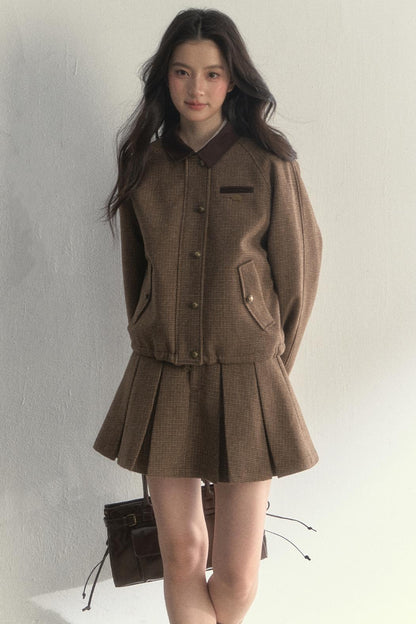 Vintage Houndstooth Reversible Jacket Set-Up