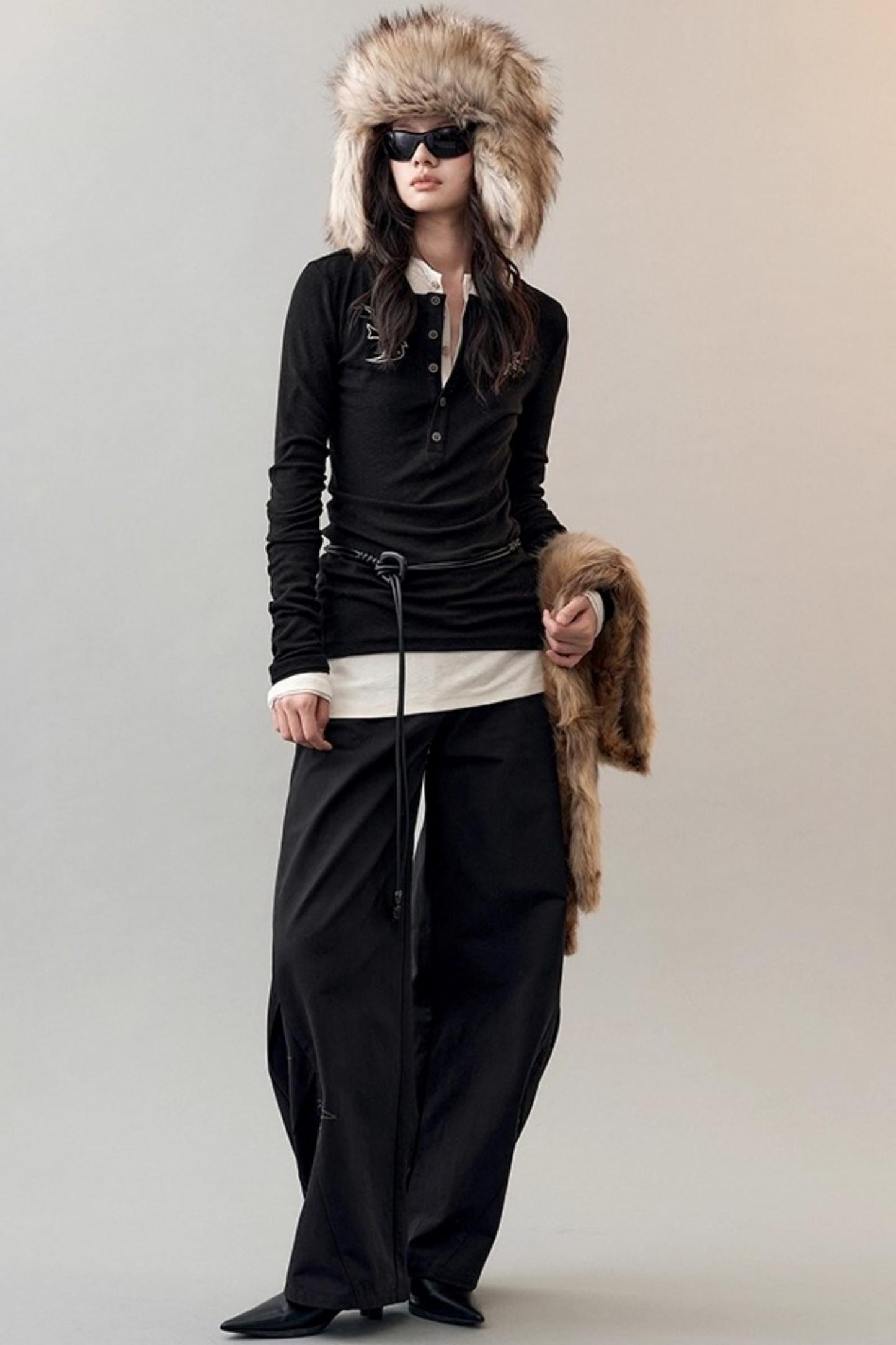 Star Bird Embroidered Loose Pants