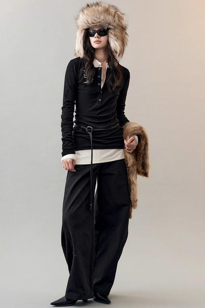 Star Bird Embroidered Loose Pants