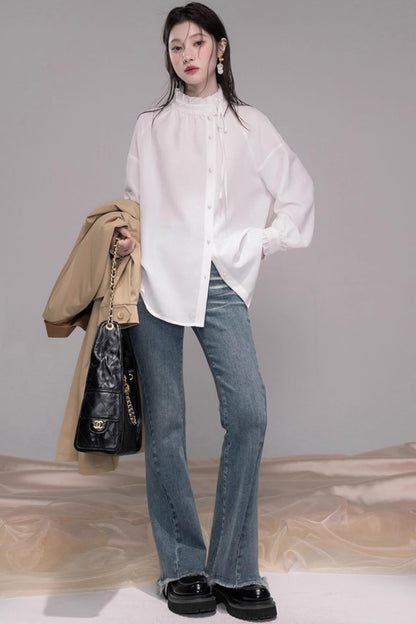 Fringed Turtleneck Shirt