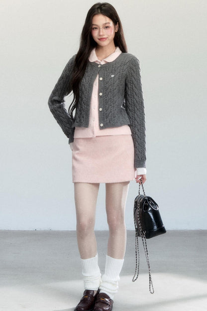 Fake Two Piece Velvet Contrast Top