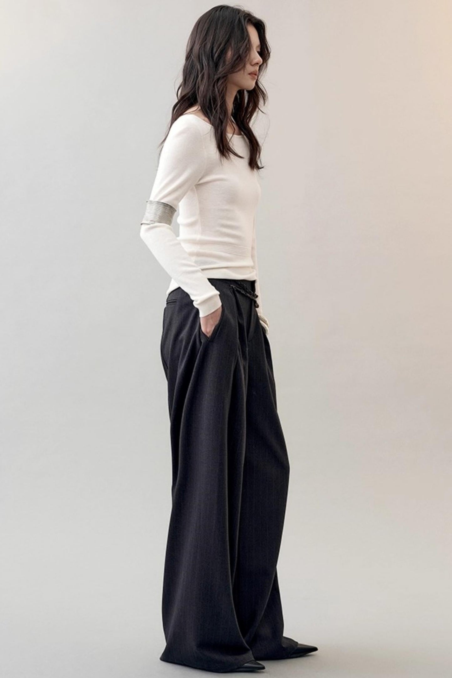 Cloud Yarn Long-sleeved Top