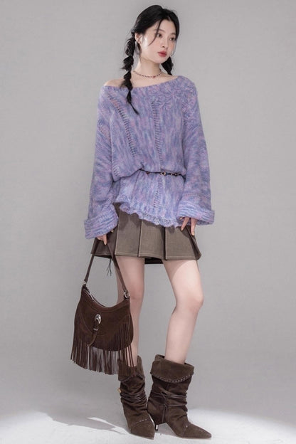 Mist Floral Wool Pullover Top