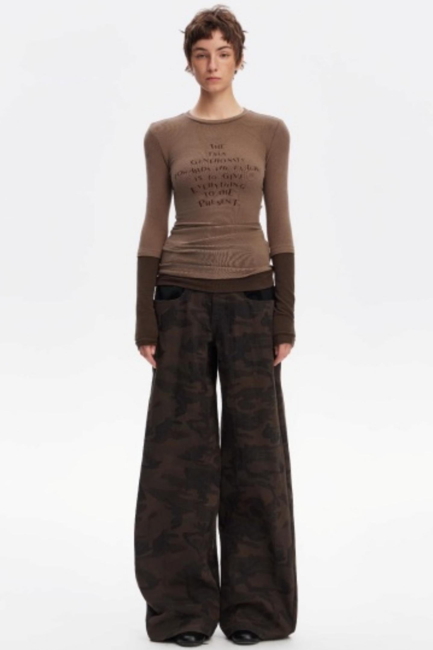 Layered Letter Print T-Shirt