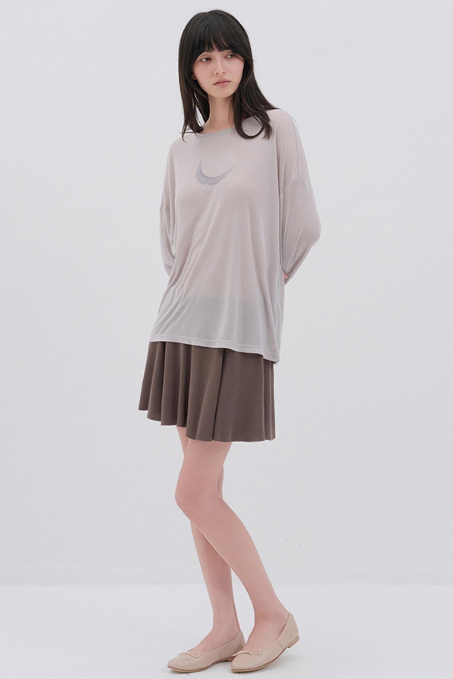 Korean Pleated Midi Skirt